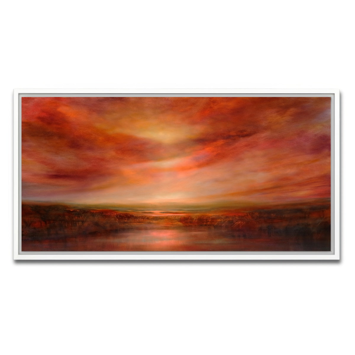 AUTO-MOCKUP WHITE | evening glow | 1 Piece | White Framed Canvas | group=2x1