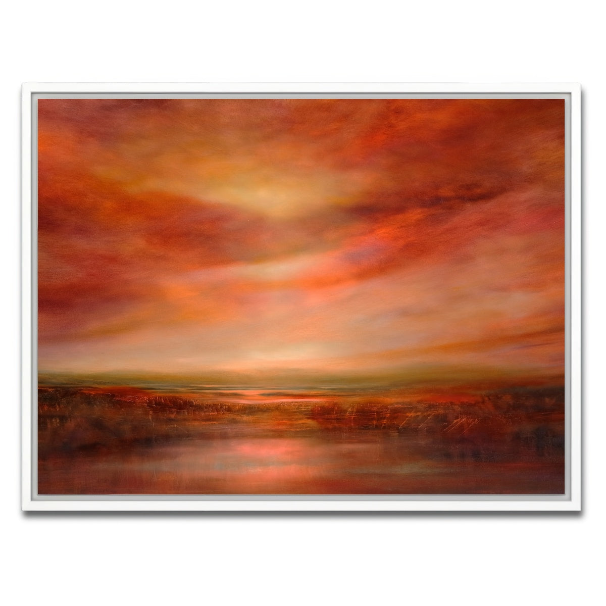 AUTO-MOCKUP WHITE | evening glow | 1 Piece | White Framed Canvas | group=4x3