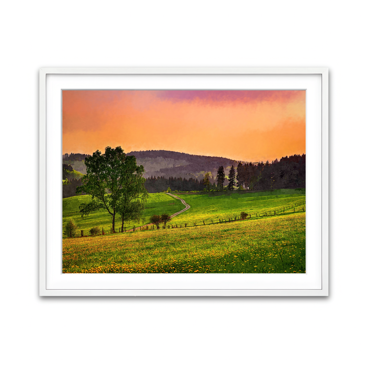 Framed Print 4x3 White