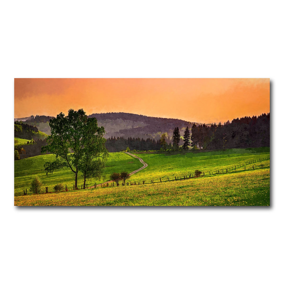 AUTO-MOCKUP WHITE | evening pasture | 1 Piece | Gallery Wrap Canvas | group=2x1