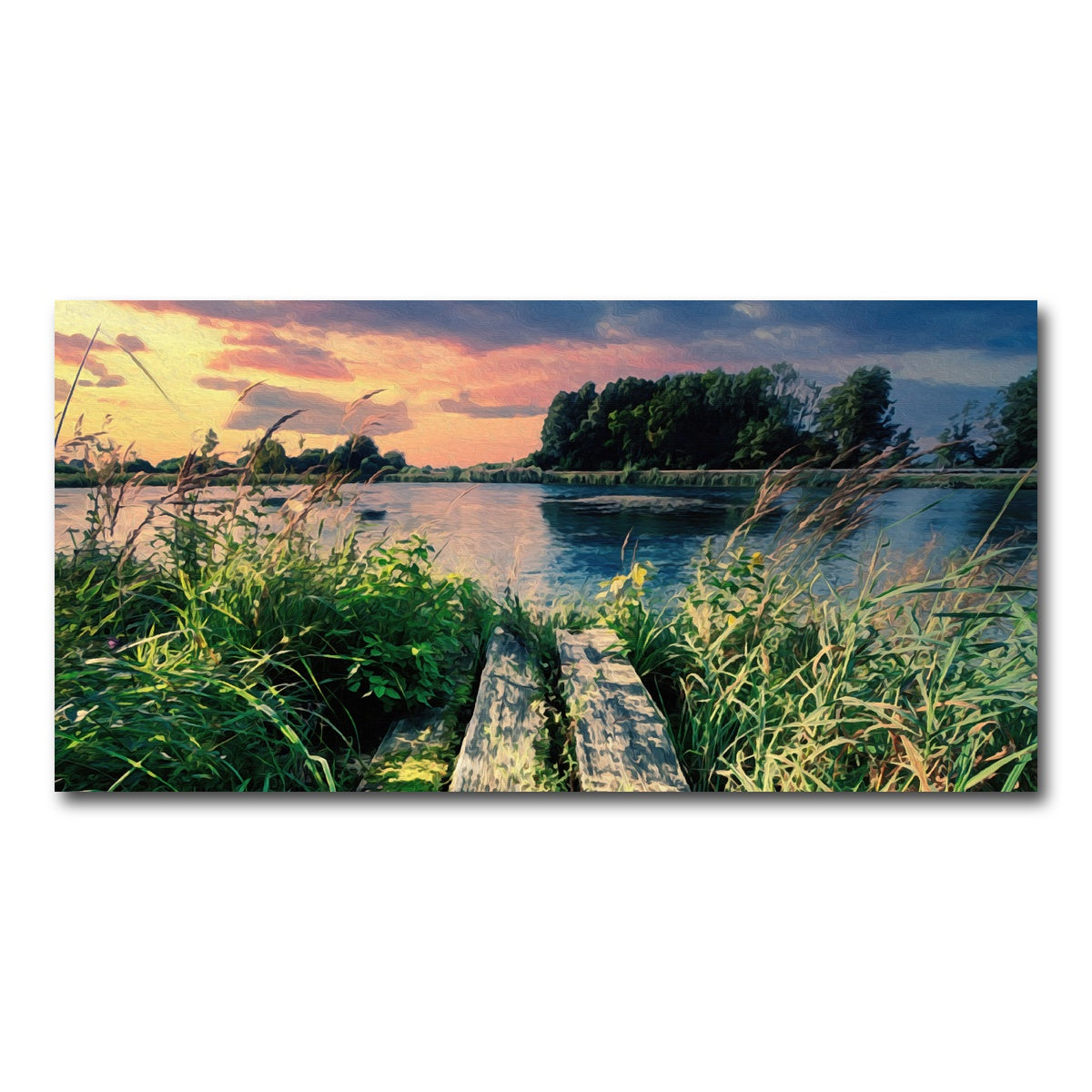 AUTO-MOCKUP WHITE | evening swim | 1 Piece | Gallery Wrap Canvas | group=2x1