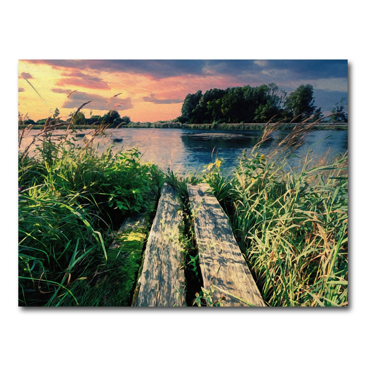 AUTO-MOCKUP WHITE | evening swim | 1 Piece | Gallery Wrap Canvas | group=4x3