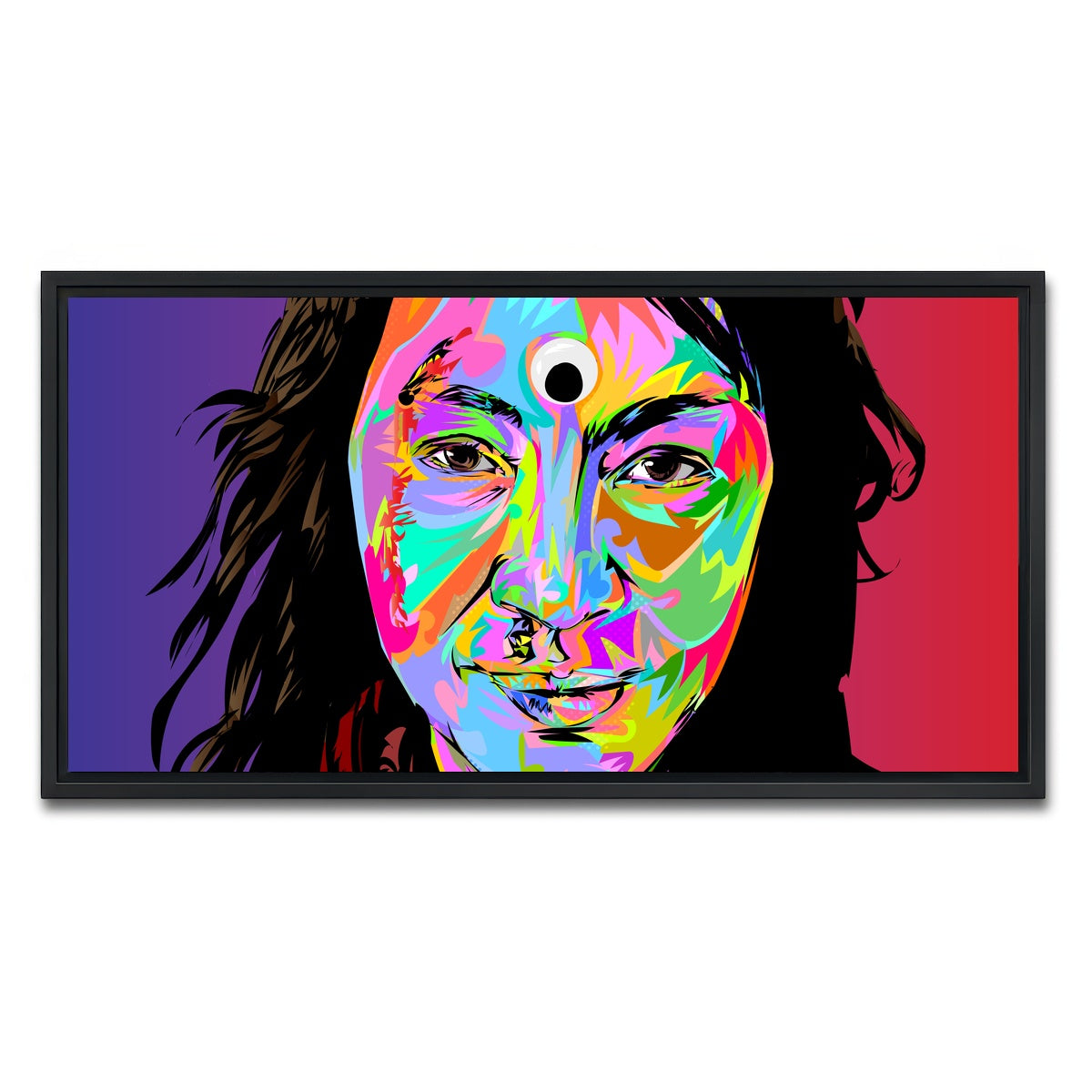 AUTO-MOCKUP WHITE | everything all at once | 1 Piece | Black Framed Canvas | group=2x1