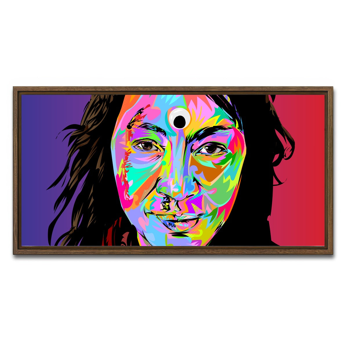 AUTO-MOCKUP WHITE | everything all at once | 1 Piece | Walnut Framed Canvas | group=2x1