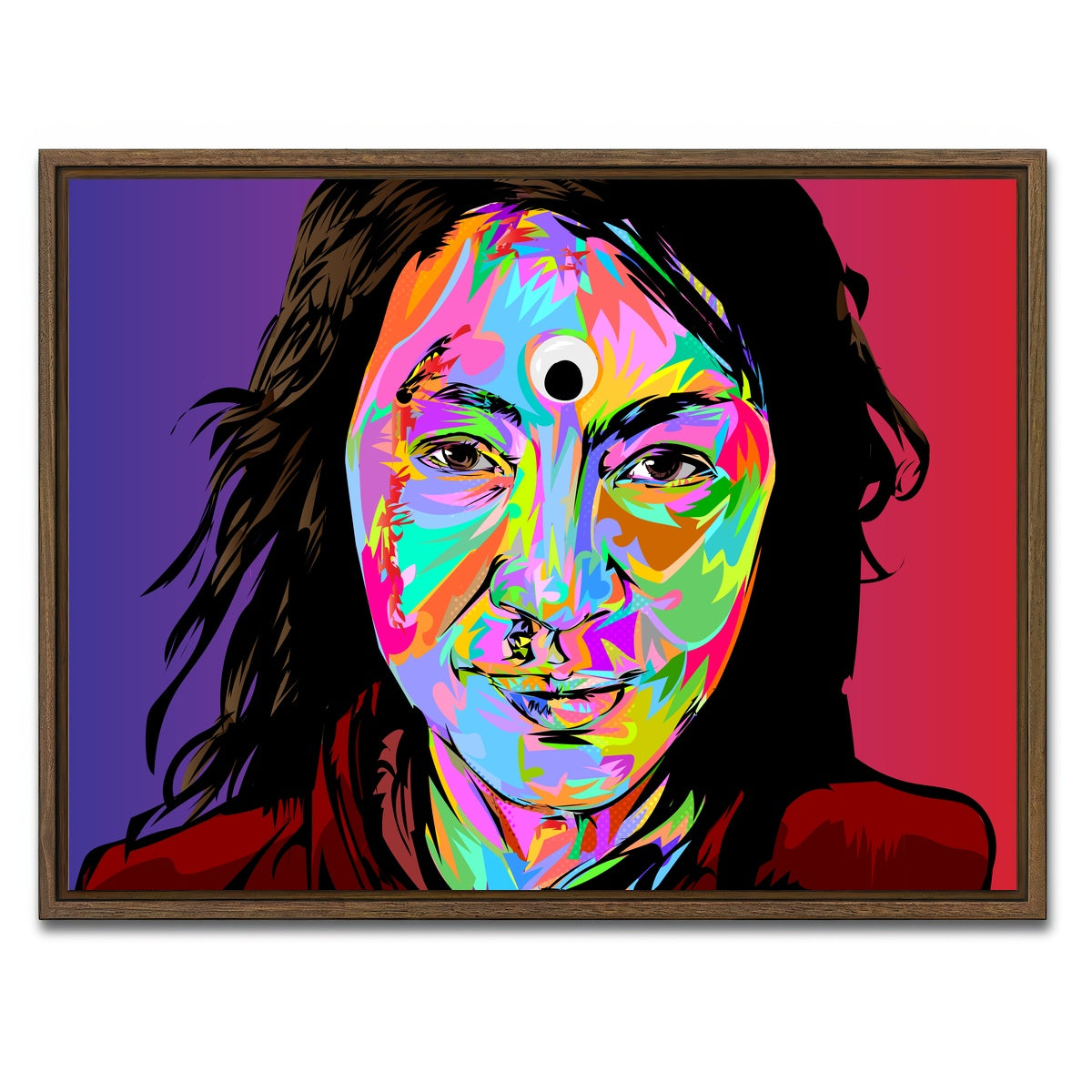 AUTO-MOCKUP WHITE | everything all at once | 1 Piece | Walnut Framed Canvas | group=4x3