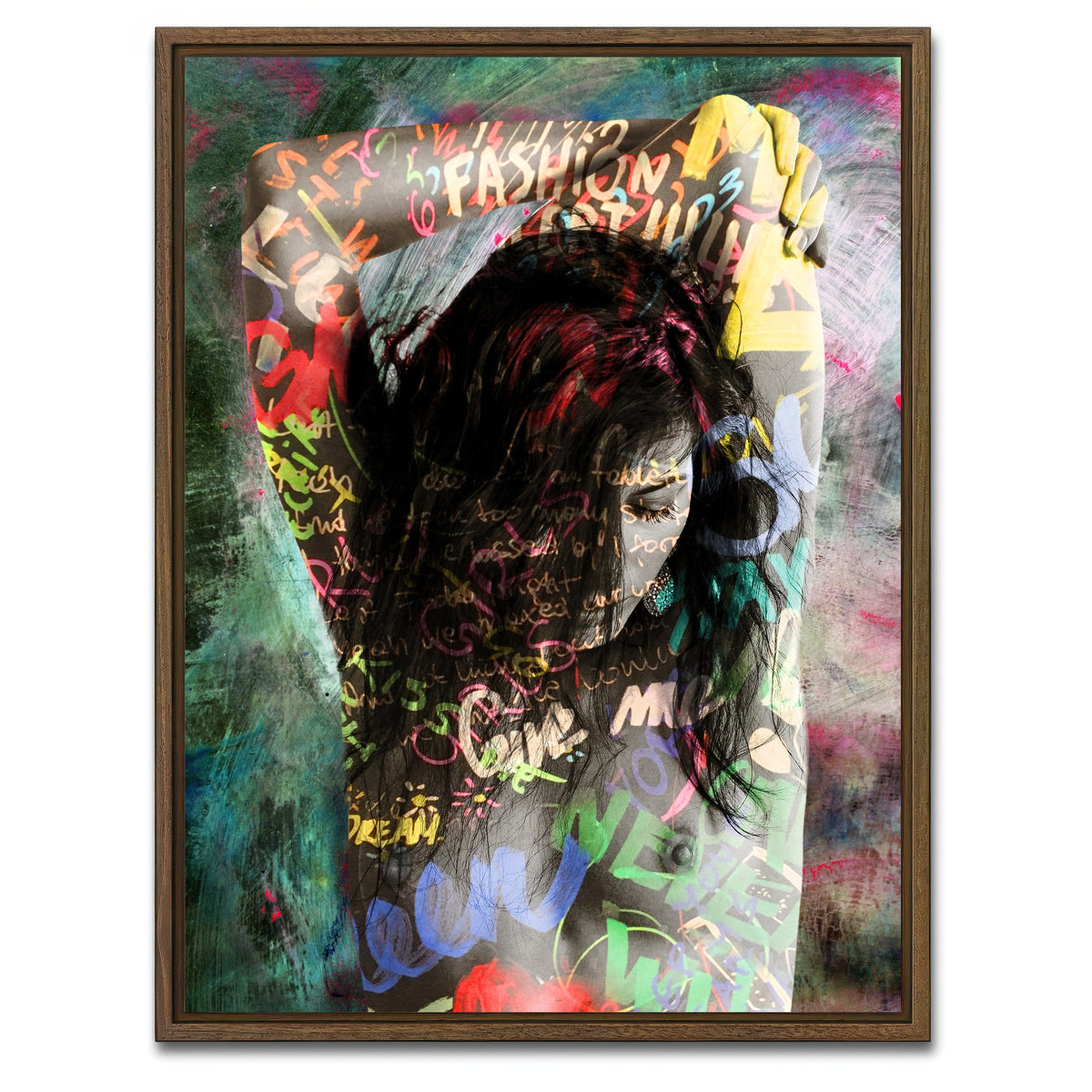 AUTO-MOCKUP WHITE | fashion | 1 Piece | Walnut Framed Canvas | group=3x4