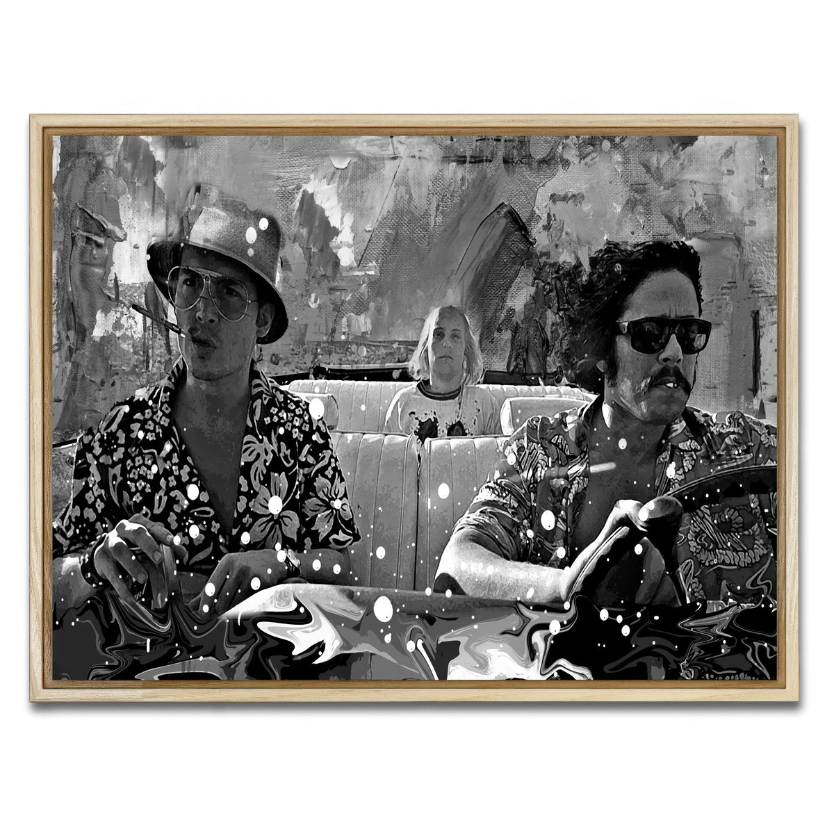 AUTO-MOCKUP WHITE | fear and loathing grayscale | 1 Piece | Natural Frame | group=4x3