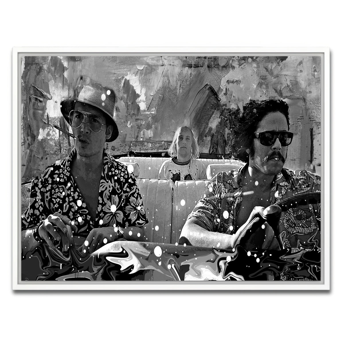 AUTO-MOCKUP WHITE | fear and loathing grayscale | 1 Piece | White Frame | group=4x3