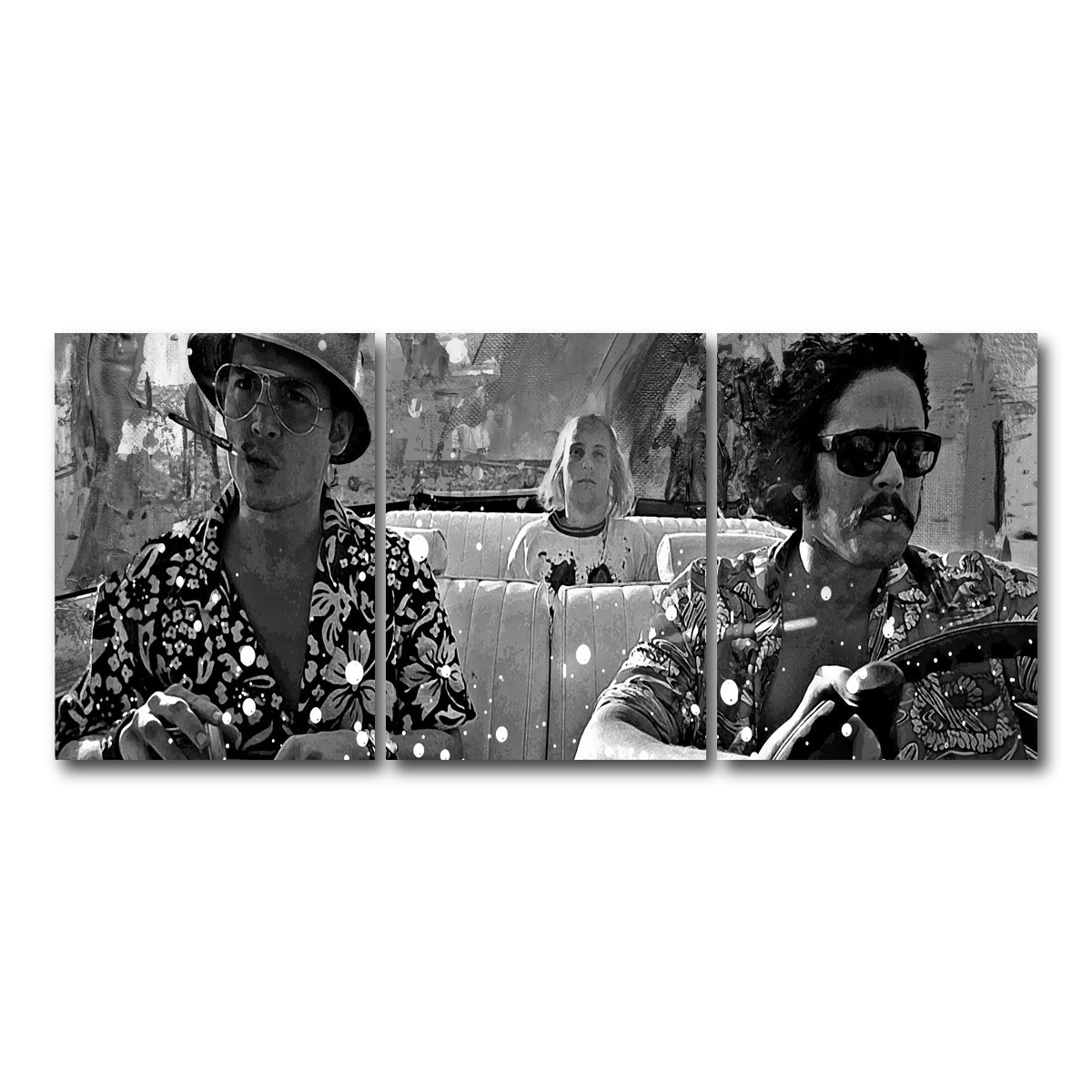 AUTO-MOCKUP WHITE | fear and loathing grayscale | 3 Piece | Gallery Wrapped | group=18x24