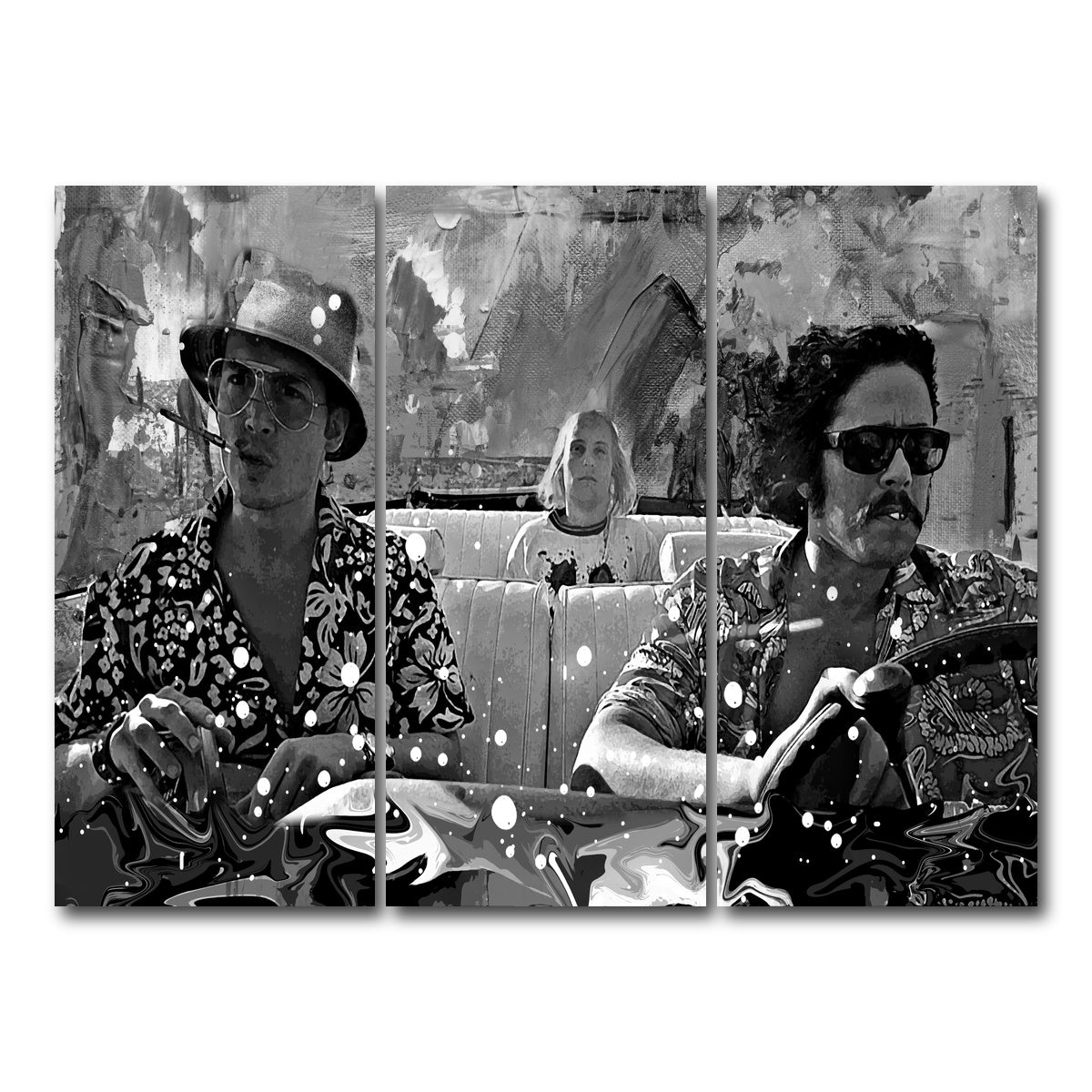AUTO-MOCKUP WHITE | fear and loathing grayscale | 3 Piece | Gallery Wrapped | group=8x18