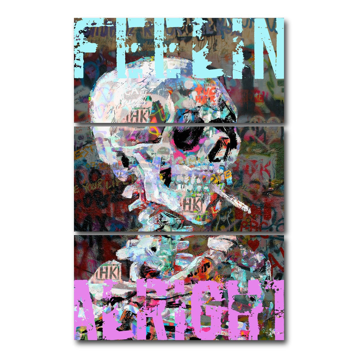 AUTO-MOCKUP WHITE | feelin alright | 3 Piece | Gallery Wrap Canvas | group=12x24_stacked