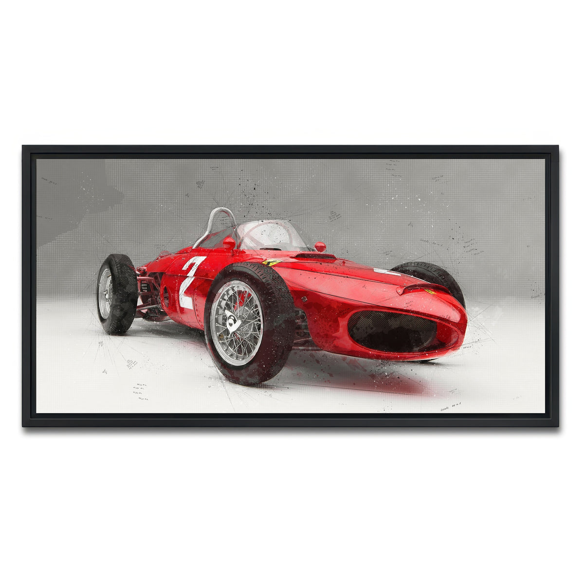 AUTO-MOCKUP WHITE | ferrari 156 | 1 Piece | Black Framed Canvas | group=2x1