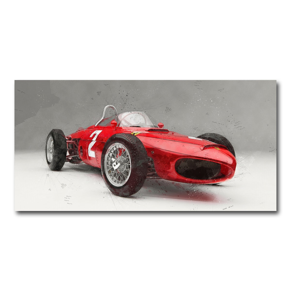 AUTO-MOCKUP WHITE | ferrari 156 | 1 Piece | Gallery Wrap Canvas | group=2x1