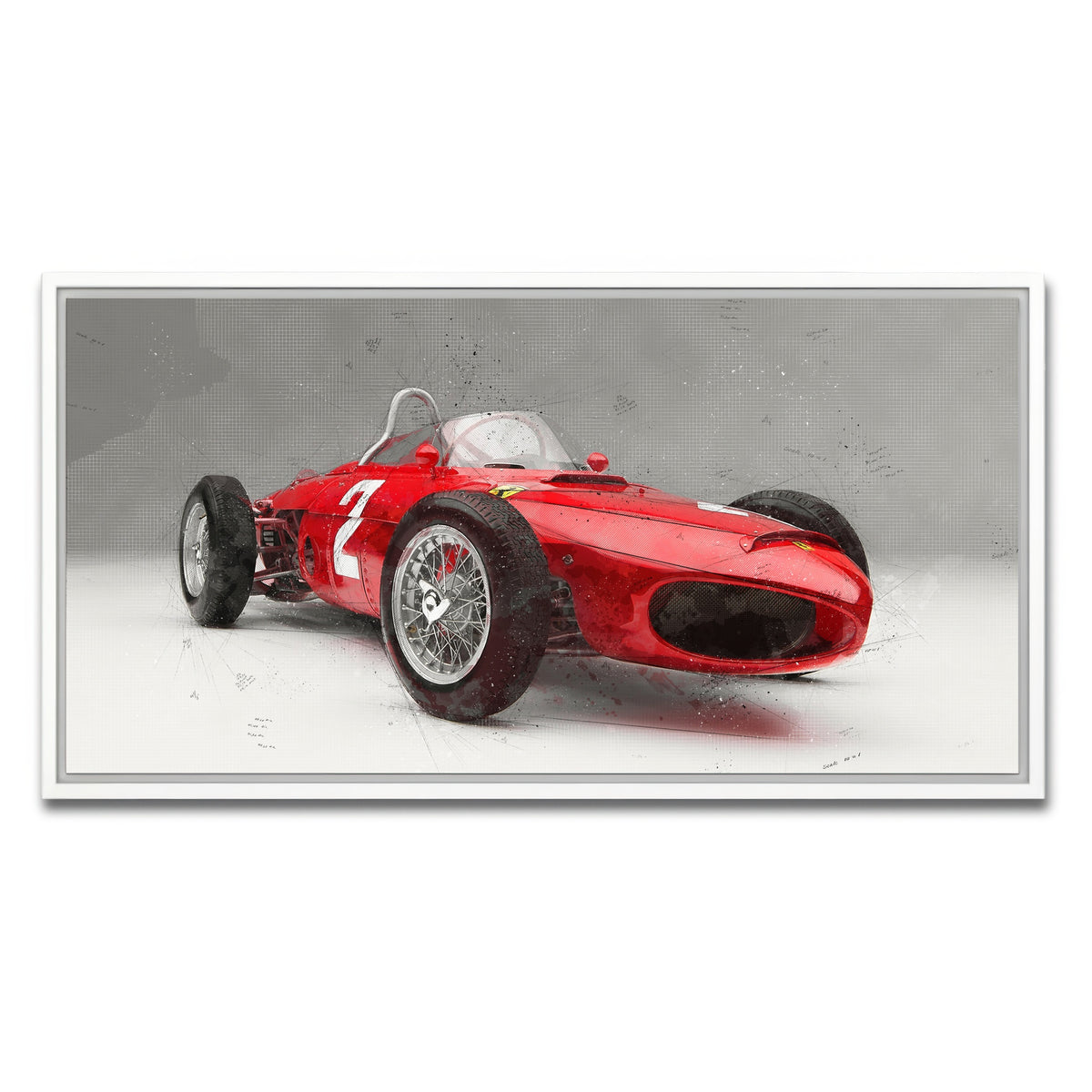 AUTO-MOCKUP WHITE | ferrari 156 | 1 Piece | White Framed Canvas | group=2x1