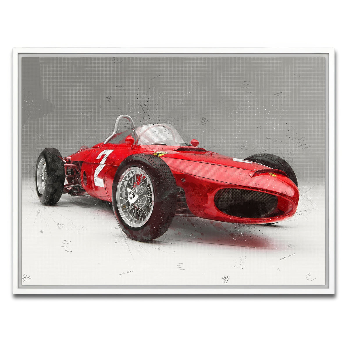 AUTO-MOCKUP WHITE | ferrari 156 | 1 Piece | White Framed Canvas | group=4x3
