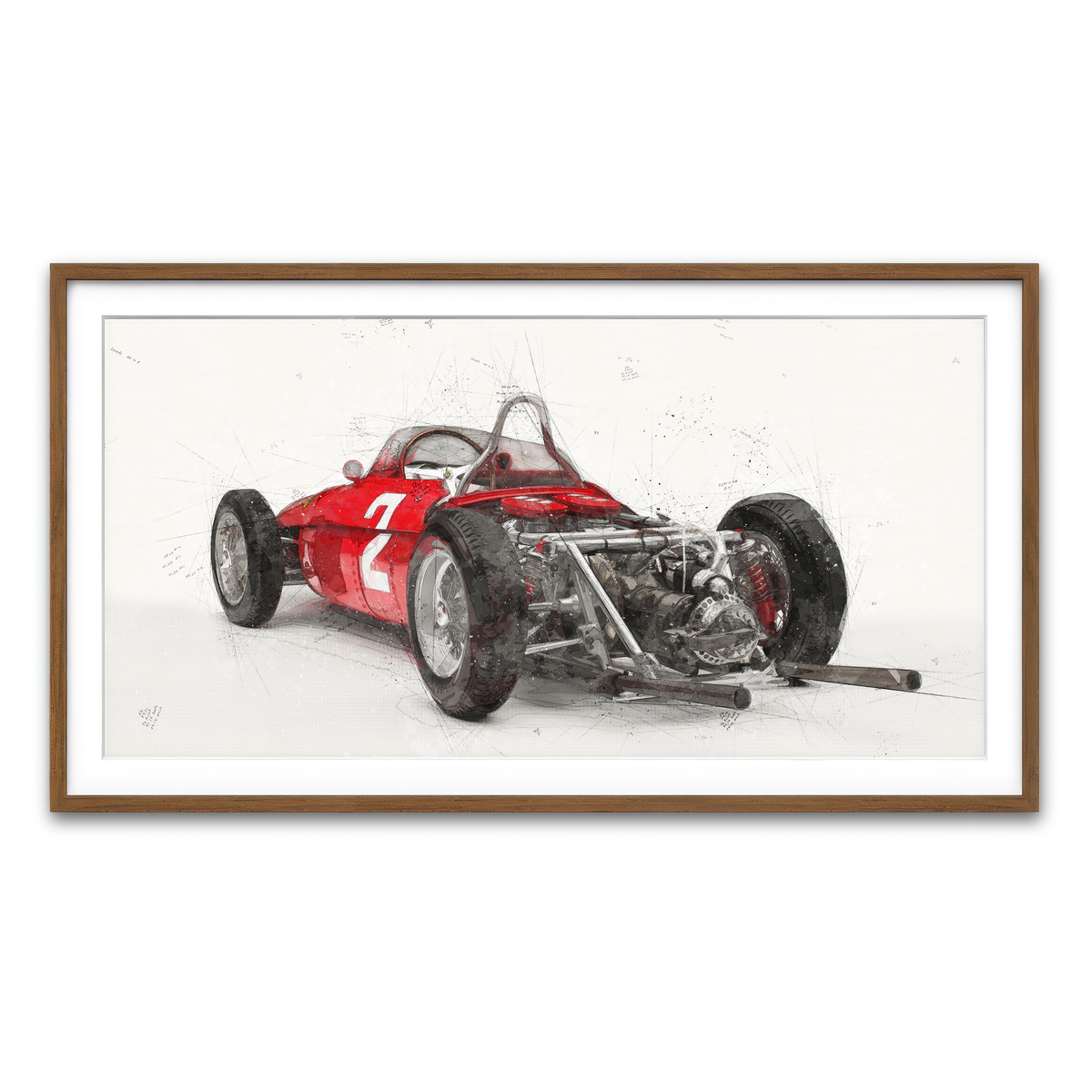 Framed Print 2x1 Walnut