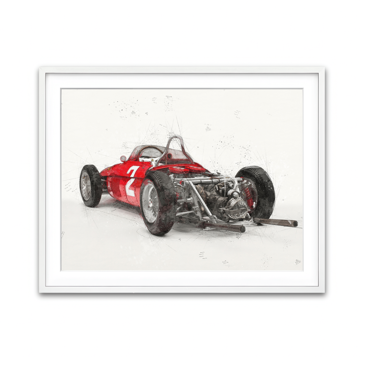 Framed Print 4x3 White