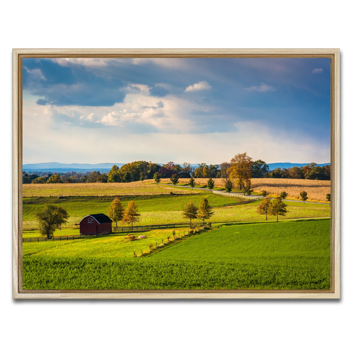 AUTO-MOCKUP WHITE | fields and hills in York County | 1 Piece | Natural Framed Canvas | group=4x3