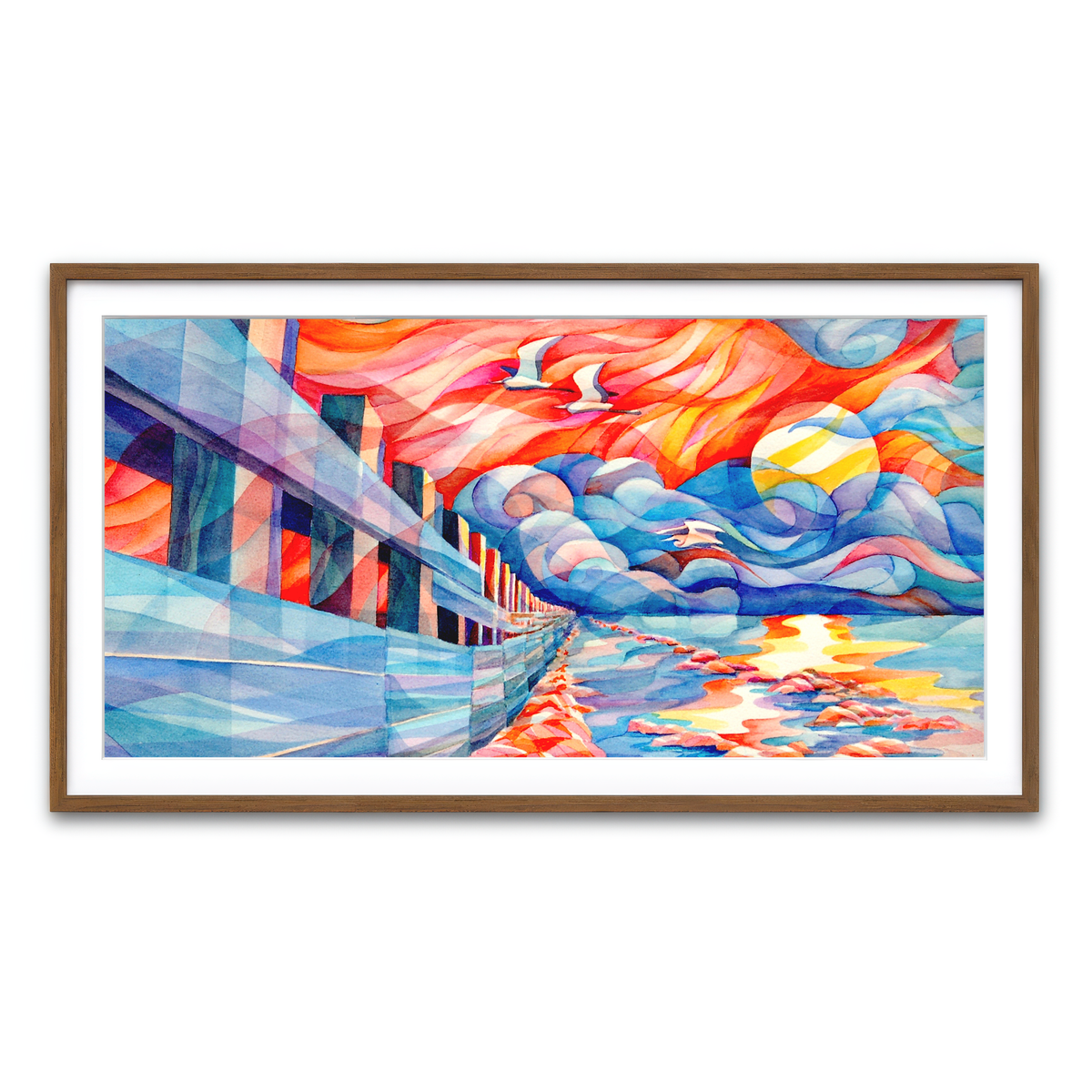 Framed Print 2x1 Walnut