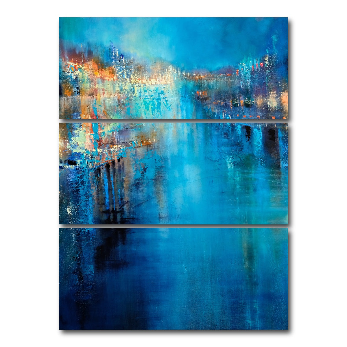 AUTO-MOCKUP WHITE | flood of lights | 3 Piece | Gallery Wrap Canvas | group=8x18_stacked