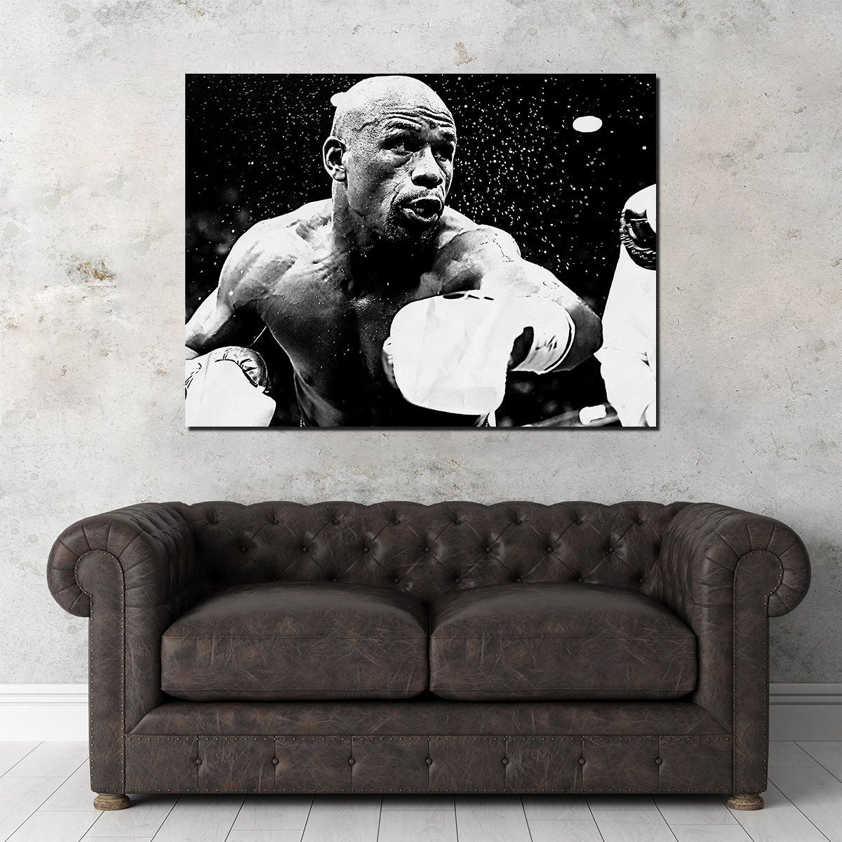 Floyd Mayweather Jr. Grayscale Wall Art
