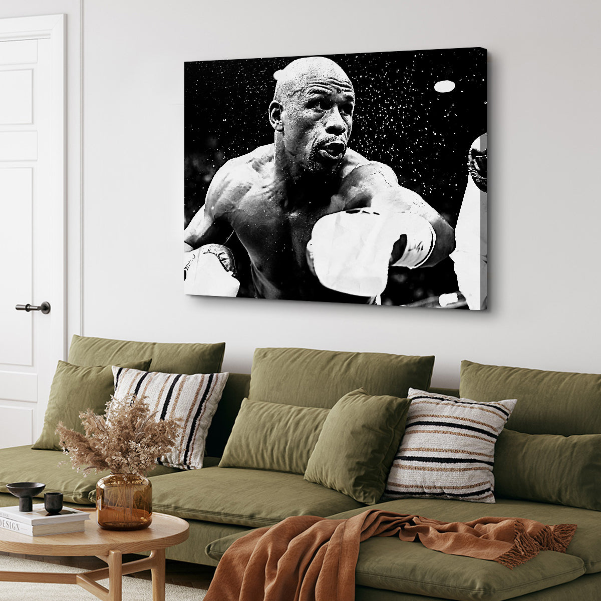 Floyd Mayweather Jr. Grayscale Wall Art