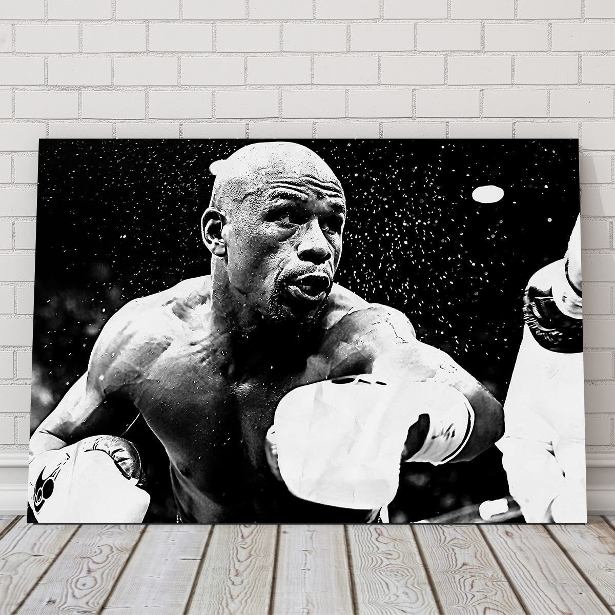Floyd Mayweather Jr. Grayscale Wall Art
