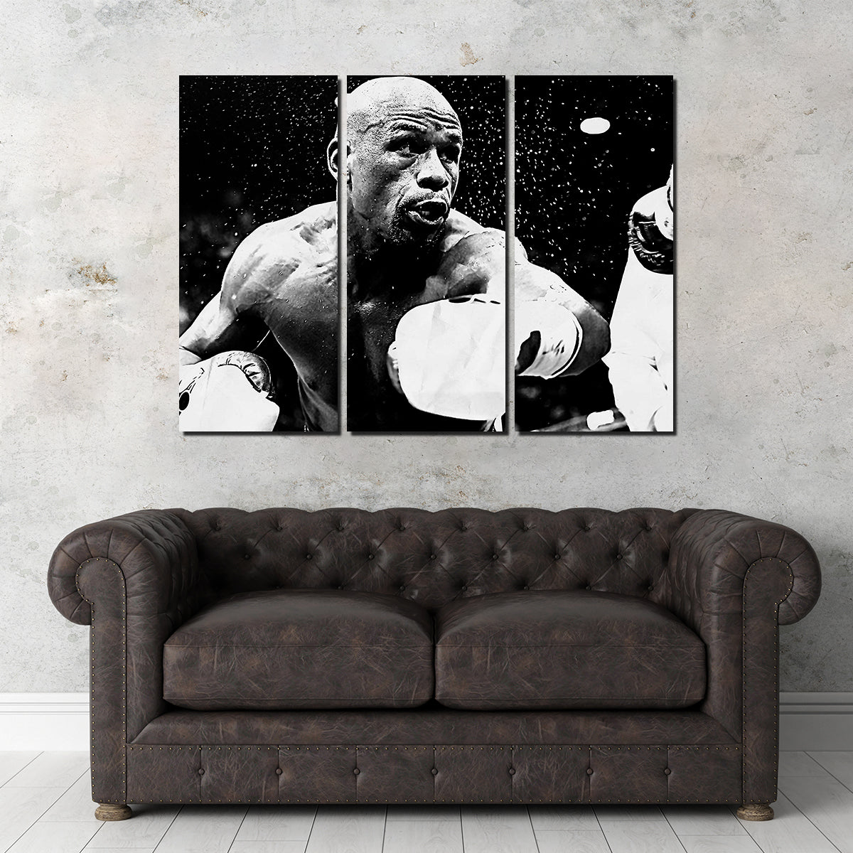 Floyd Mayweather Jr. Grayscale Wall Art
