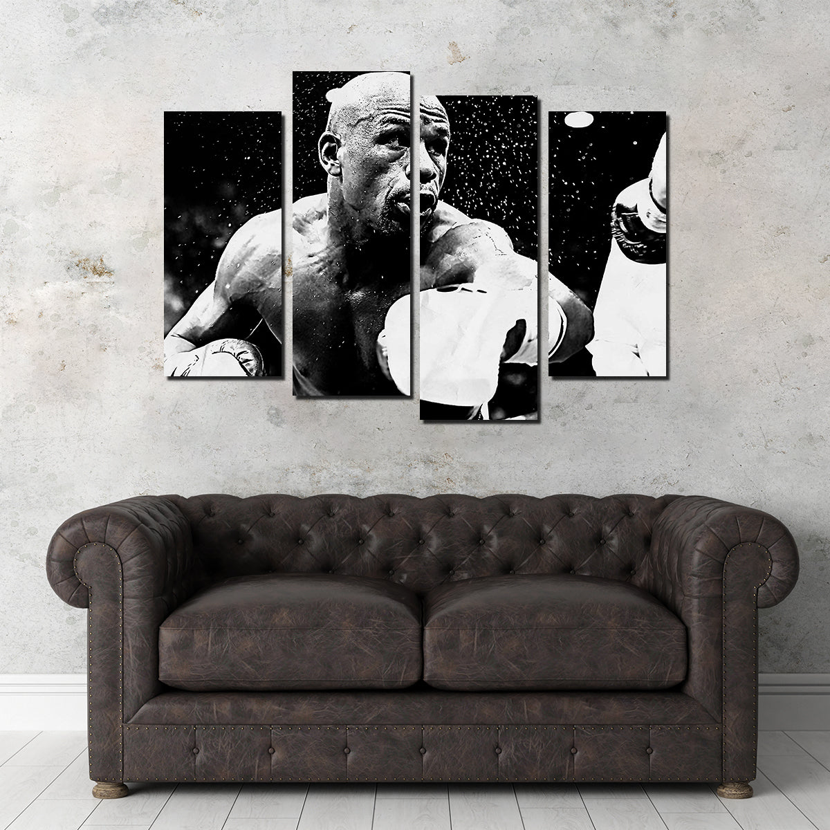 Floyd Mayweather Jr. Grayscale Wall Art