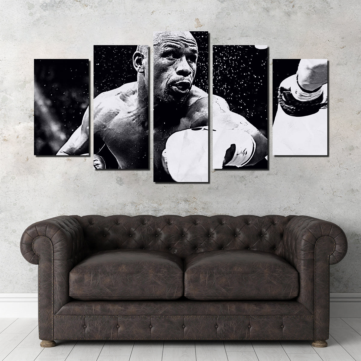 Floyd Mayweather Jr. Grayscale Wall Art