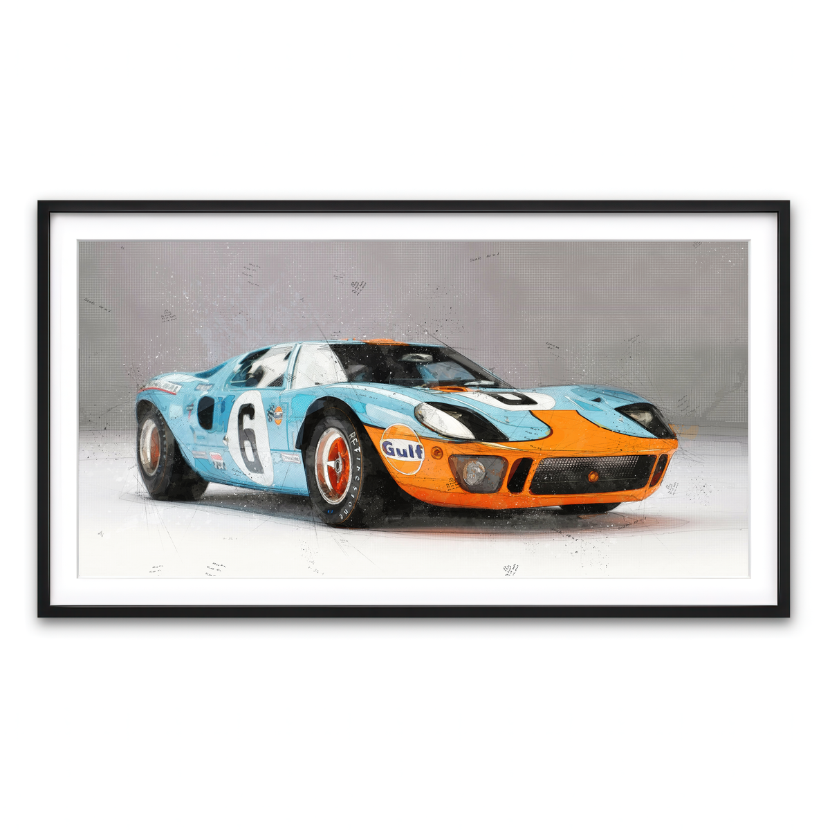 Framed Print 2x1 Black