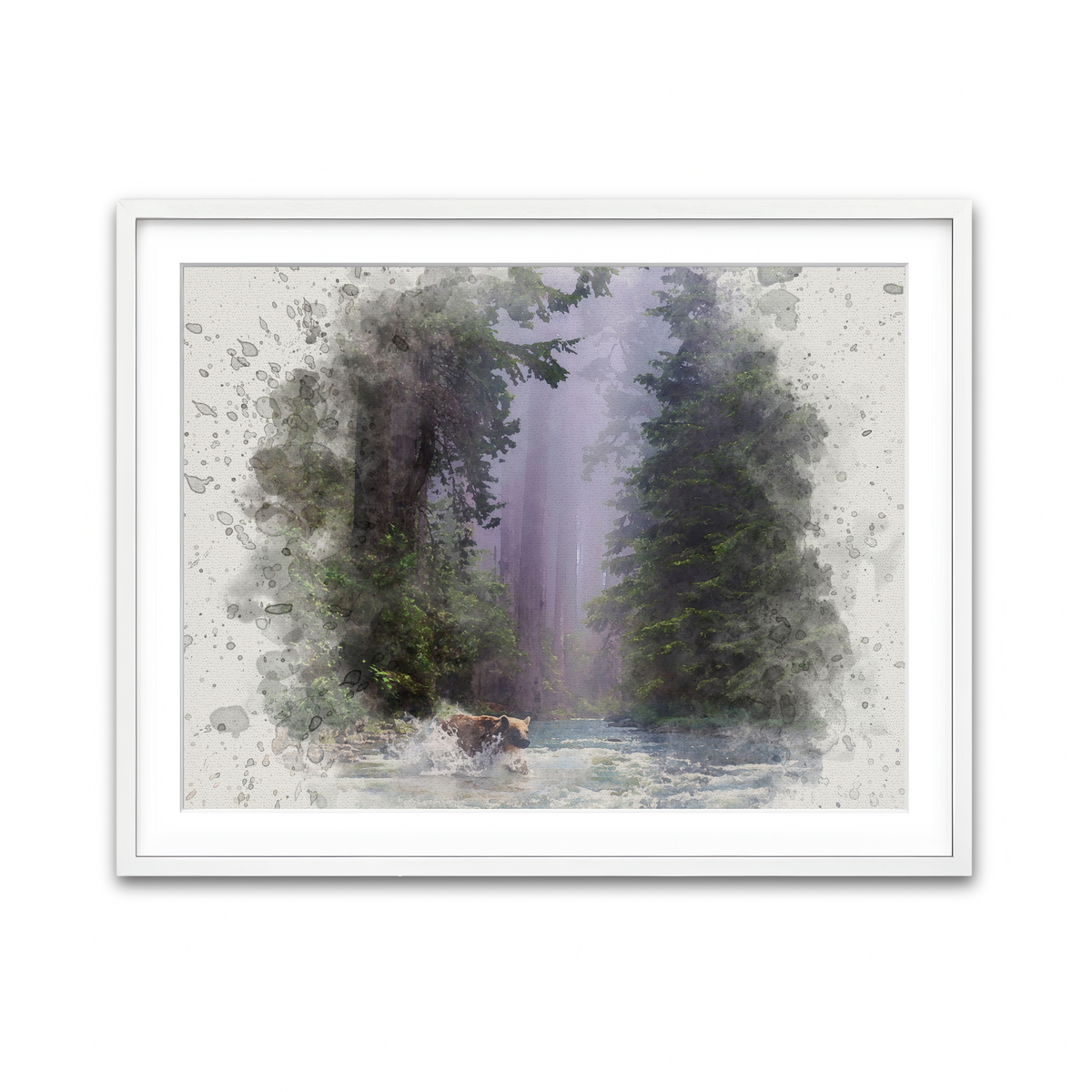 Framed Print 4x3 White