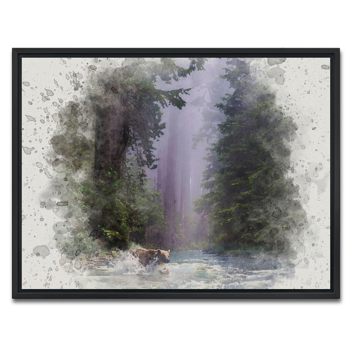 AUTO-MOCKUP WHITE | fording the stream | 1 Piece | Black Framed Canvas | group=4x3