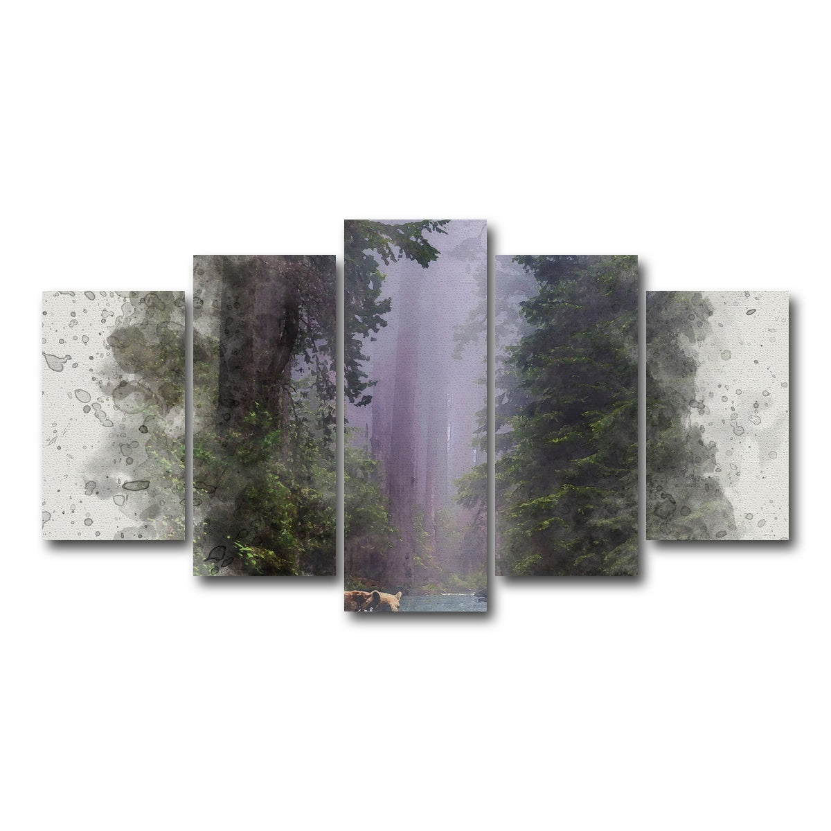 AUTO-MOCKUP WHITE | fording the stream | 5 Piece | Gallery Wrap Canvas | group=5_normal