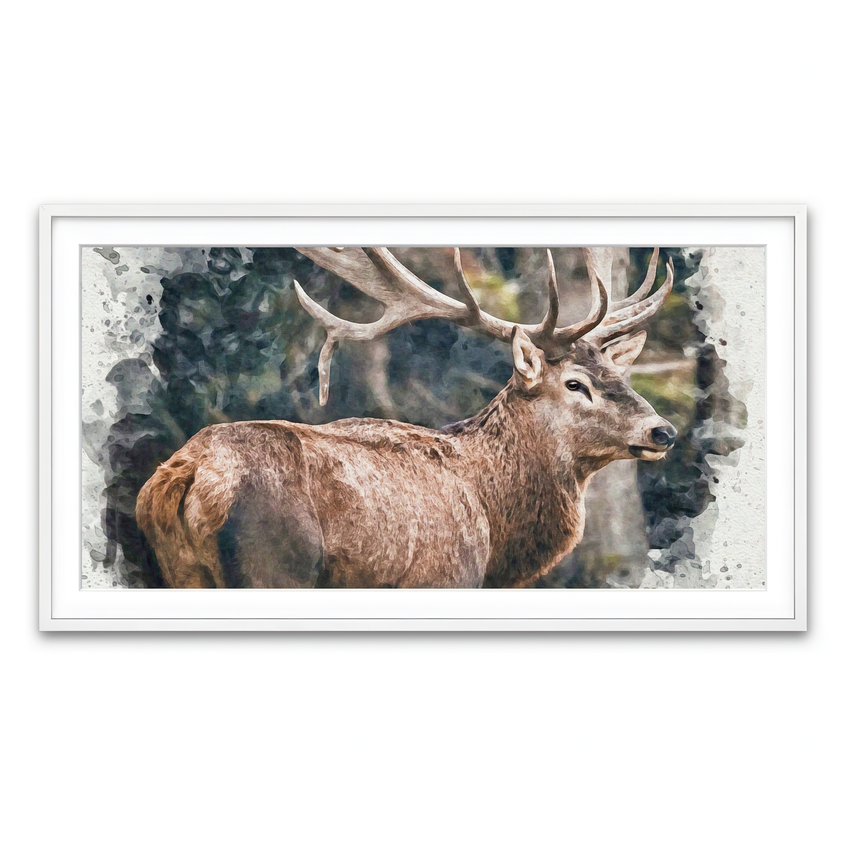 Framed Print 2x1 White