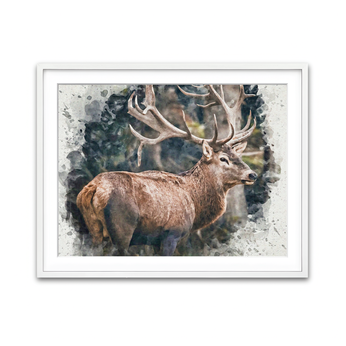 Framed Print 4x3 White