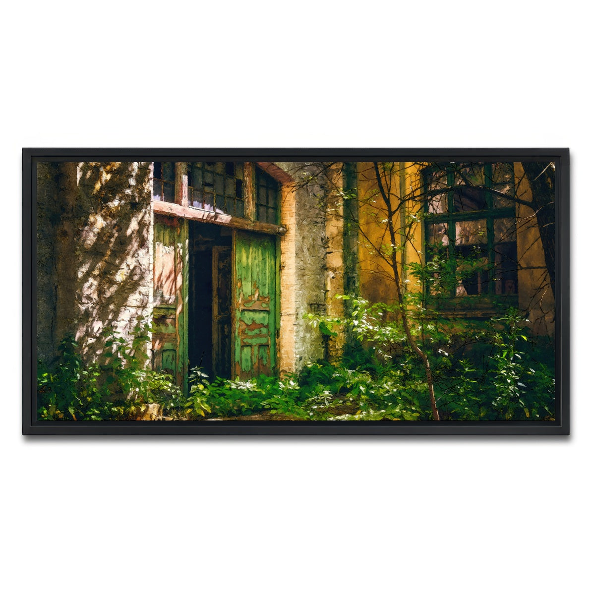 AUTO-MOCKUP WHITE | forgotten entrance | 1 Piece | Black Framed Canvas | group=2x1