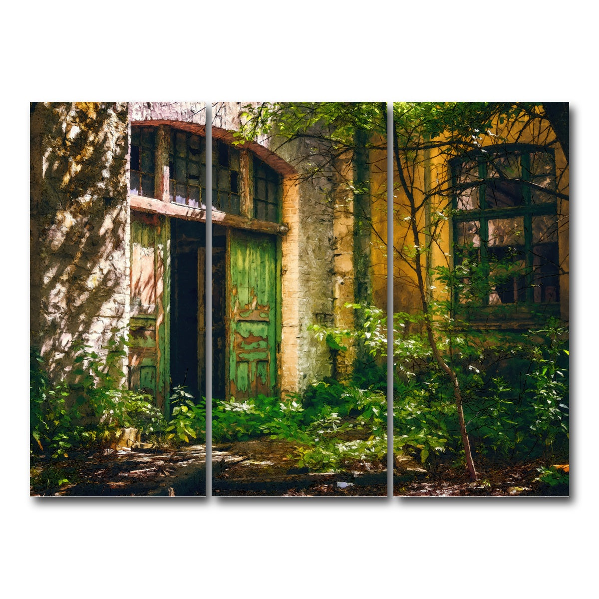 AUTO-MOCKUP WHITE | forgotten entrance | 3 Piece | Gallery Wrap Canvas | group=8x18