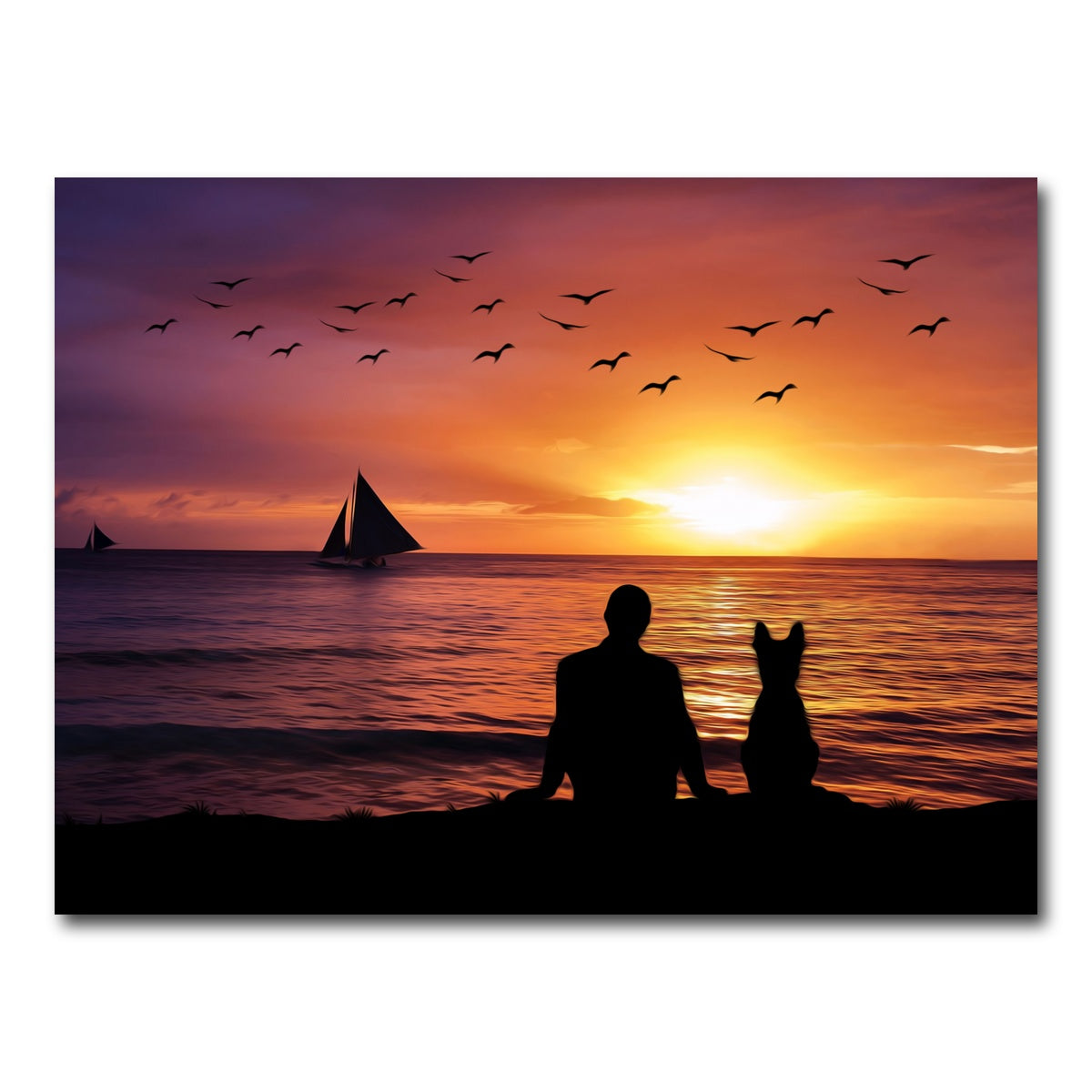 AUTO-MOCKUP WHITE | friendship sunset | 1 Piece | Gallery Wrap Canvas | group=4x3