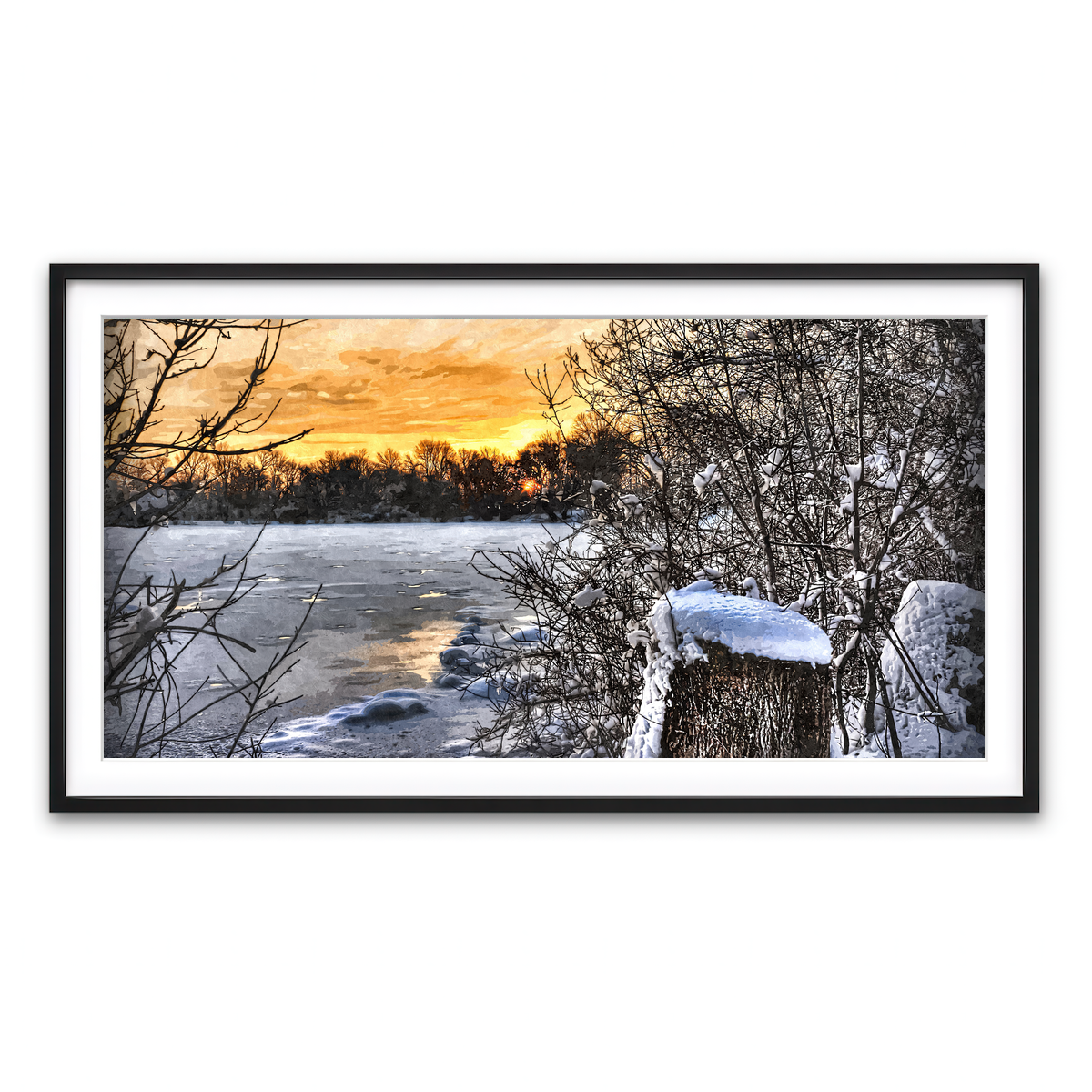 Framed Print 2x1 Black