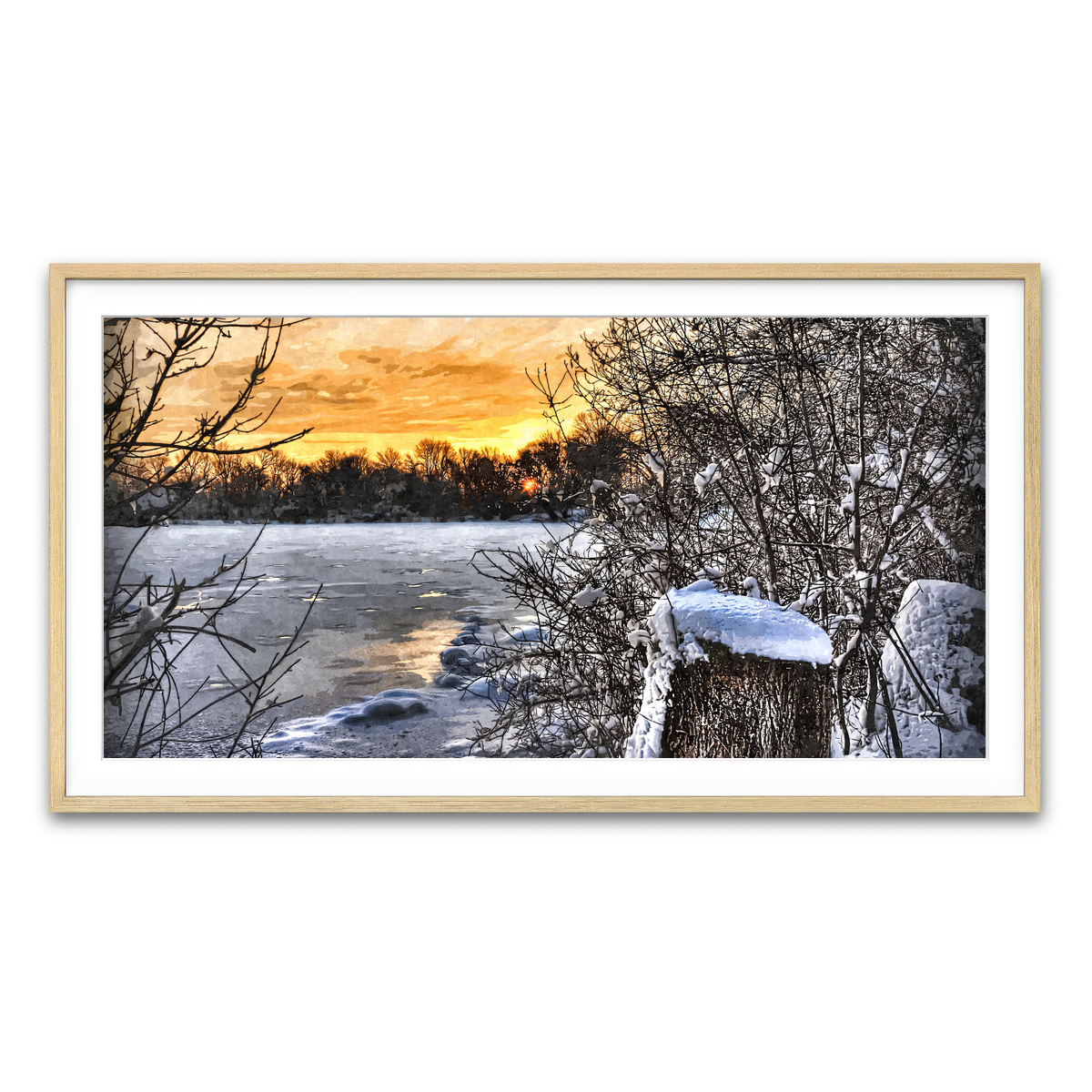Framed Print 2x1 Natural