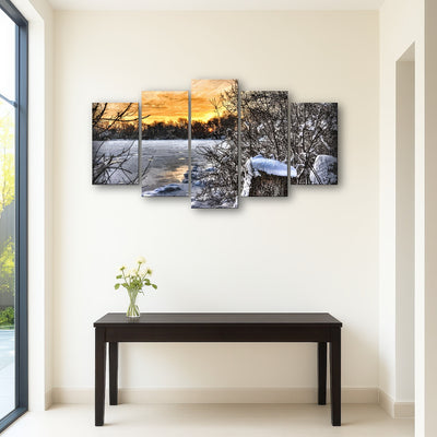 AUTO-MOCKUP ROOM | frozen lake at sunset