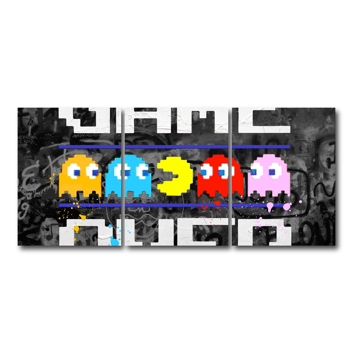 AUTO-MOCKUP WHITE | game over | 3 Piece | Gallery Wrap Canvas | group=18x24