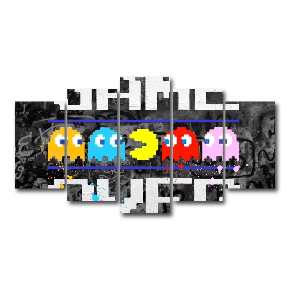 AUTO-MOCKUP WHITE | game over | 5 Piece | Gallery Wrap Canvas | group=5_normal