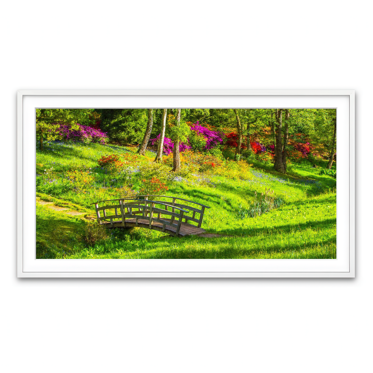 Framed Print 2x1 White
