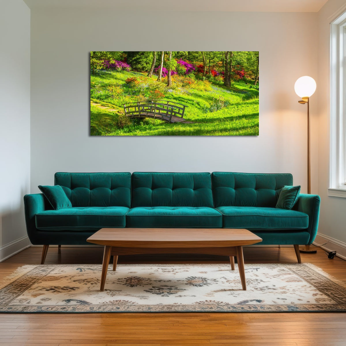 AUTO-MOCKUP ROOM | garden footpath bridge