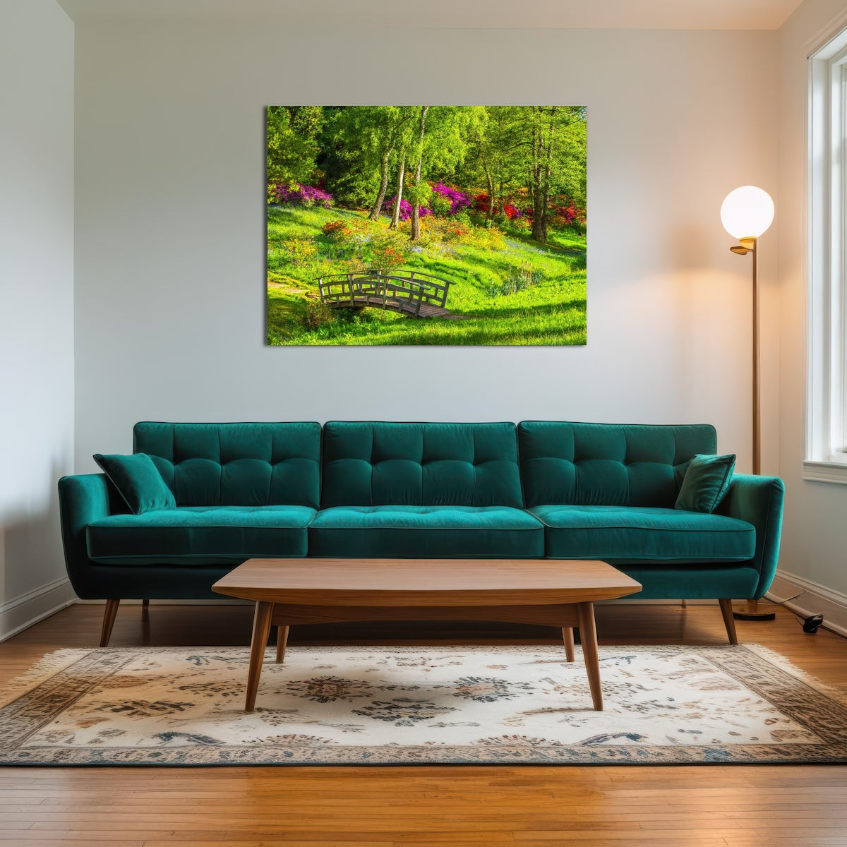 AUTO-MOCKUP ROOM | garden footpath bridge