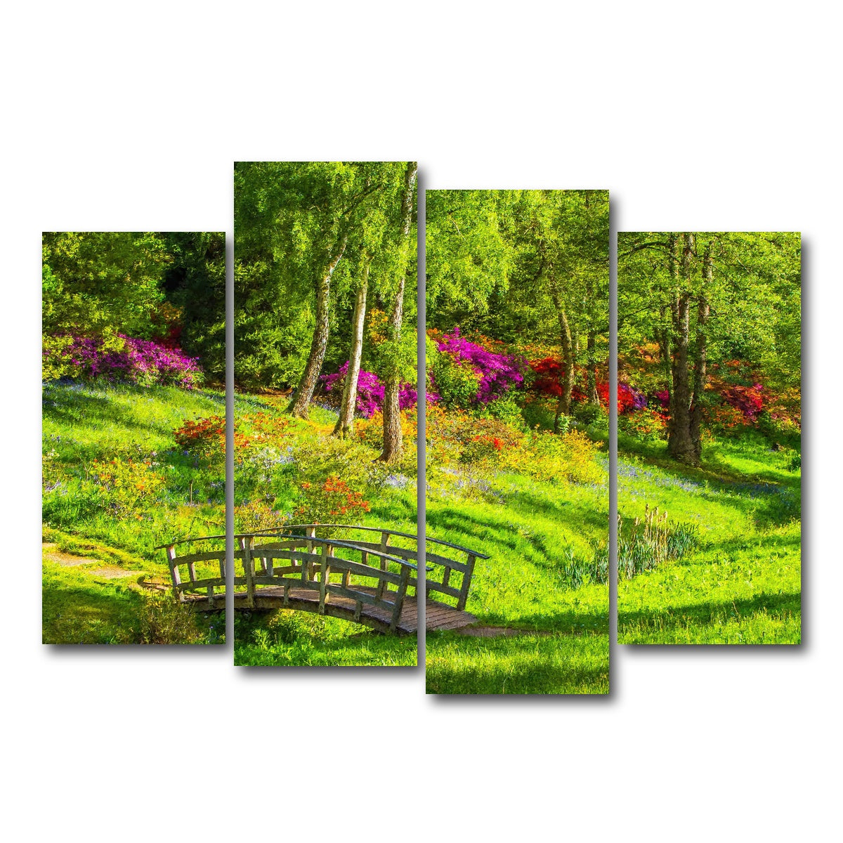 AUTO-MOCKUP WHITE | garden footpath bridge | 4 Piece | Gallery Wrap Canvas | group=4_normal