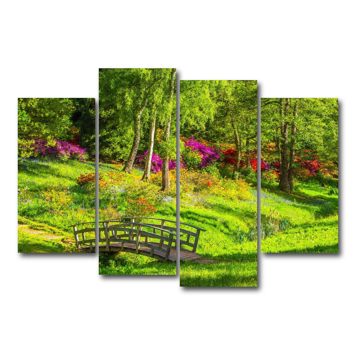 AUTO-MOCKUP WHITE | garden footpath bridge | 4 Piece | Gallery Wrap Canvas | group=4_short