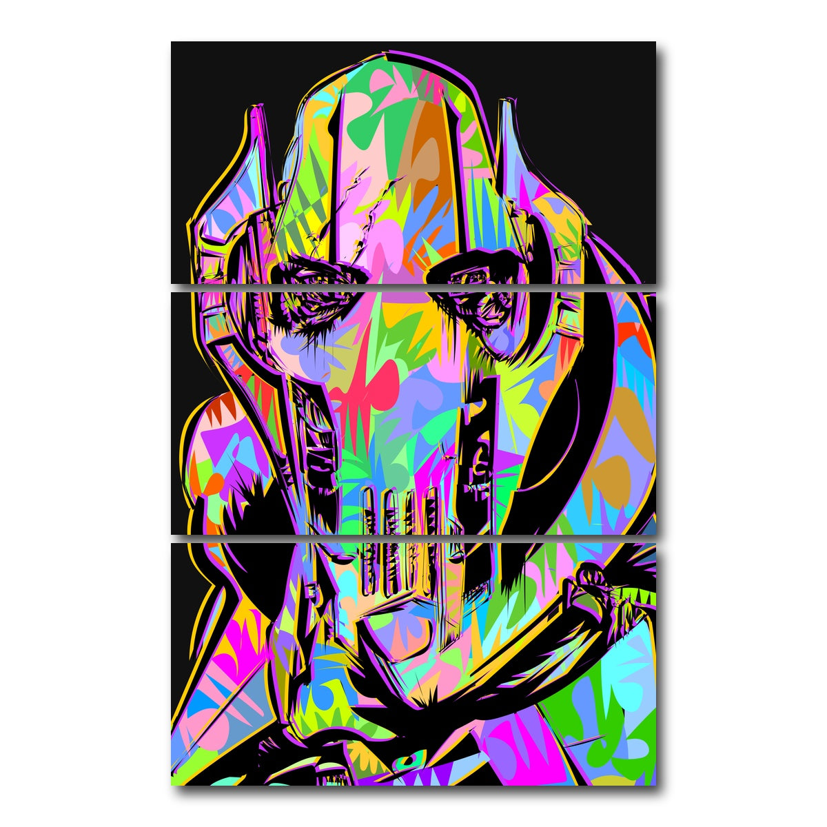 AUTO-MOCKUP WHITE | general grievous | 3 Piece | Gallery Wrap Canvas | group=12x24_stacked
